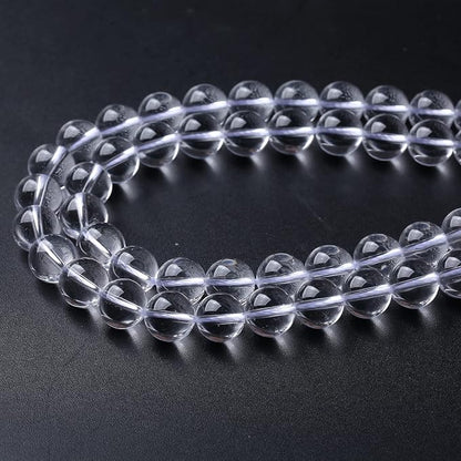 AAAAA Natural Clear White Crystal Quartz Beads Round Loose Spacer Beads - Image 4