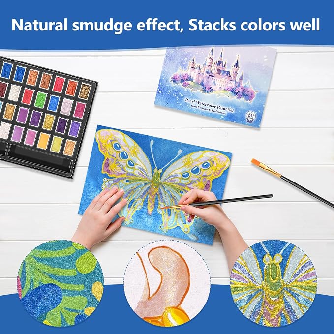 Mini Glitter Watercolor Paint Set - Image 5