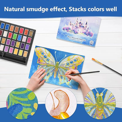 Mini Glitter Watercolor Paint Set - Image 5