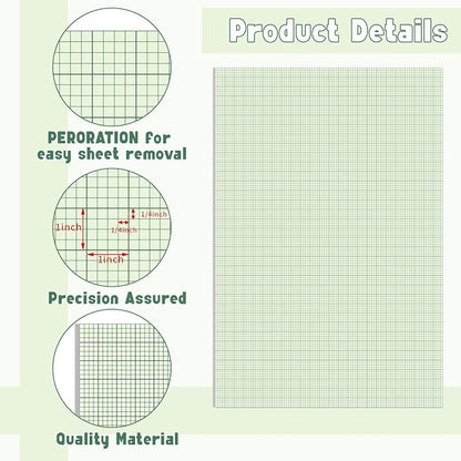 30 Pack 24" x 36" Large Graph Paper Bulk Graph Paper Pad Large Grid Paper Sheet - Image 3