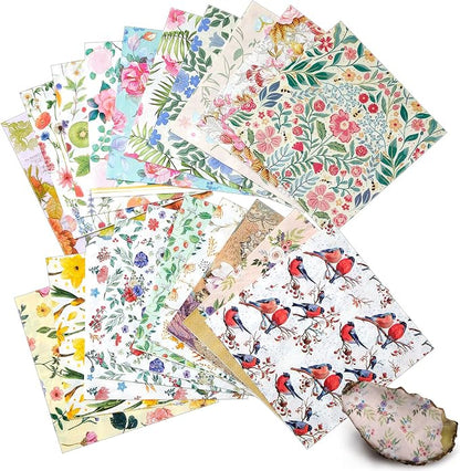 Crtiin 20 Pack Assorted Floral Napkins - Image 2