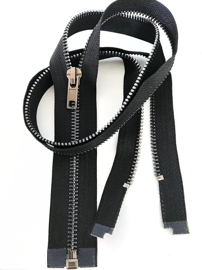 Leekayer Zipper 5# 26 Inch Metal Zippers Black Nickel 66cm Separating Zipper - Image 2