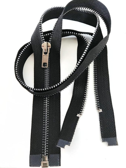 Leekayer Zipper 5# 26 Inch Metal Zippers Black Nickel 66cm Separating Zipper - Image 2