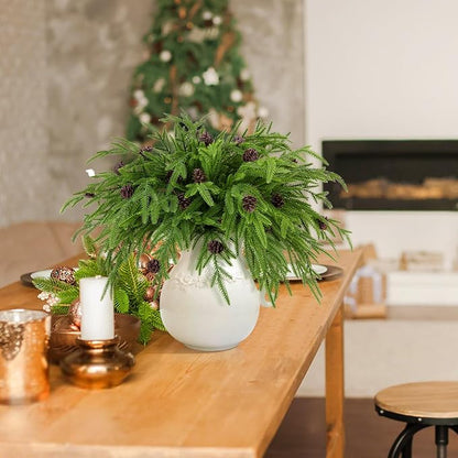 Watayo 10 Pcs Christmas Norfolk Pine Branches - Image 4