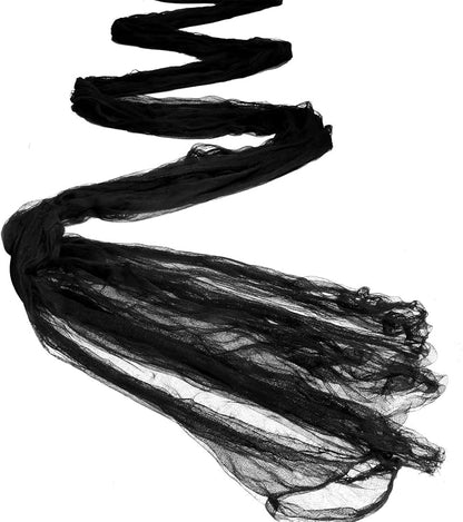 Boao Halloween Cheese Cloth 85 x 197 Inch Black Cheesecloth Roll - Image 4