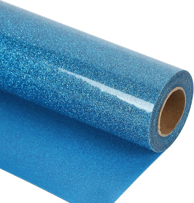 guangyintong Glitter Sky Blue Heat Transfer Vinyl HTV Rolls by guangyintong