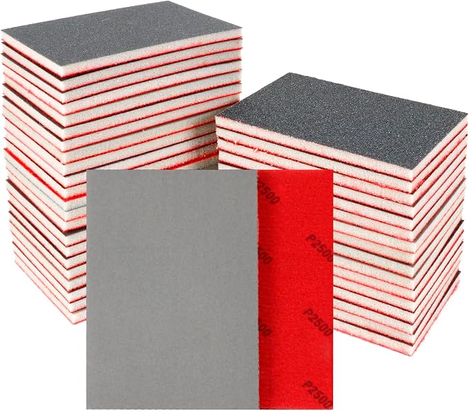 24 Pcs Sanding Sponge 2500 Grit, Washable & Reusable Sanding Blocks by Pukamam