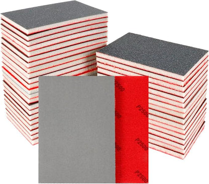 24 Pcs Sanding Sponge 2500 Grit, Washable & Reusable Sanding Blocks by Pukamam