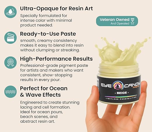 Eye Candy Beige Resin Pigment Paste Beige | Epoxy Resin Art Paste | Highly - Image 3