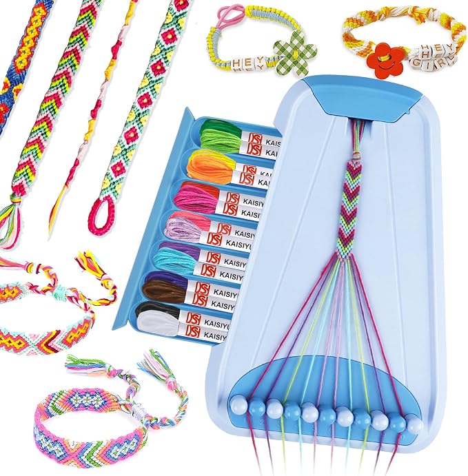 Friendship Bracelet Making Kit for Girls, Arts and Crafts Bracelets String by Rdfmy