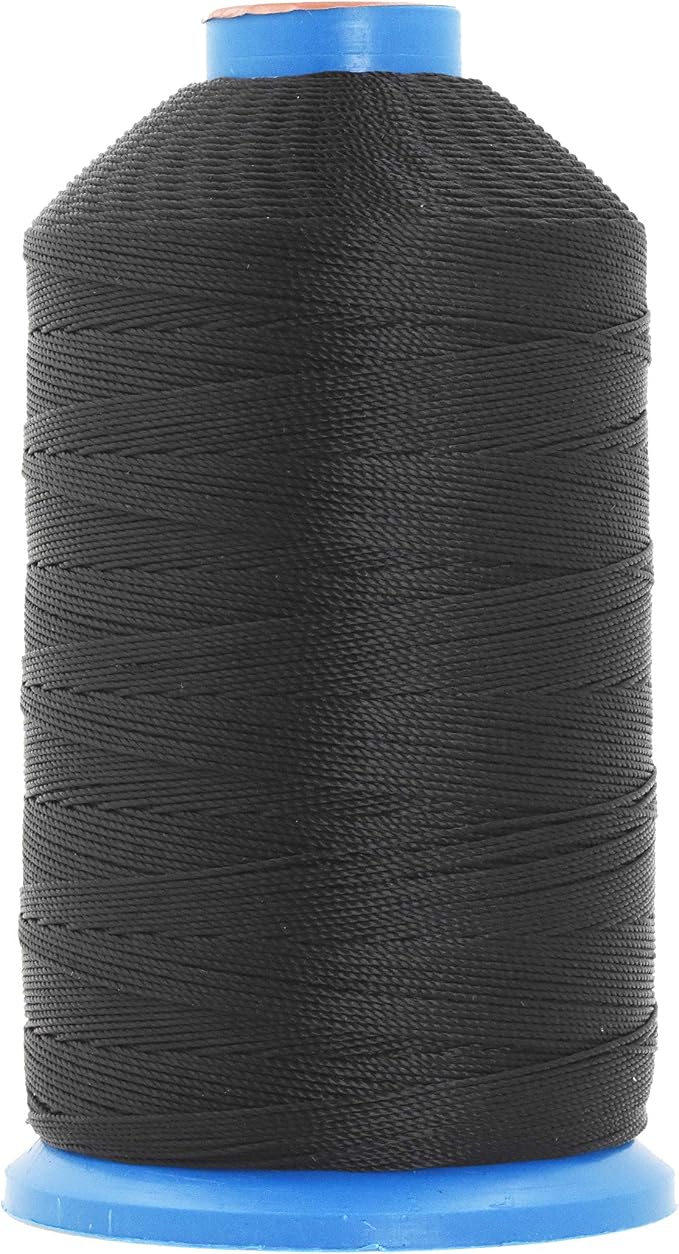 Mandala Crafts Bonded Nylon Thread Black Heavy Duty Sewing Threads by MandalaCrafts