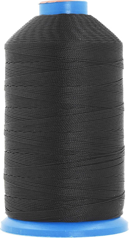 Mandala Crafts Bonded Nylon Thread Black Heavy Duty Sewing Threads by MandalaCrafts