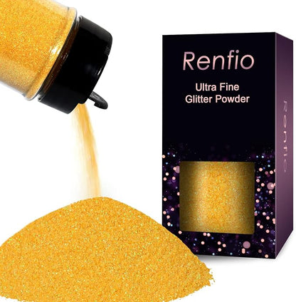 Renfio Iridescent Ultra Fine Glitter Powder Resin Supplies Glitters 1.94 Oz PET by Renfio