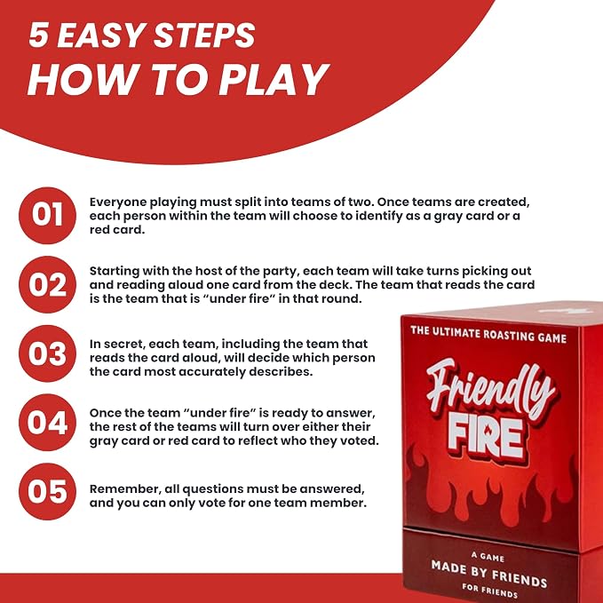 Friendly Fire Roasting Card Game - Image 2