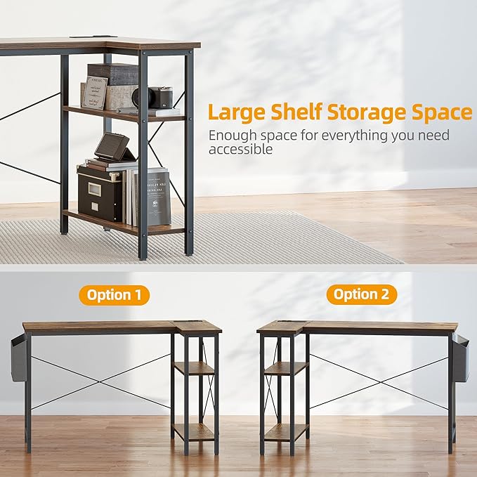 TIQLAB L Shaped Computer Desk - Image 4