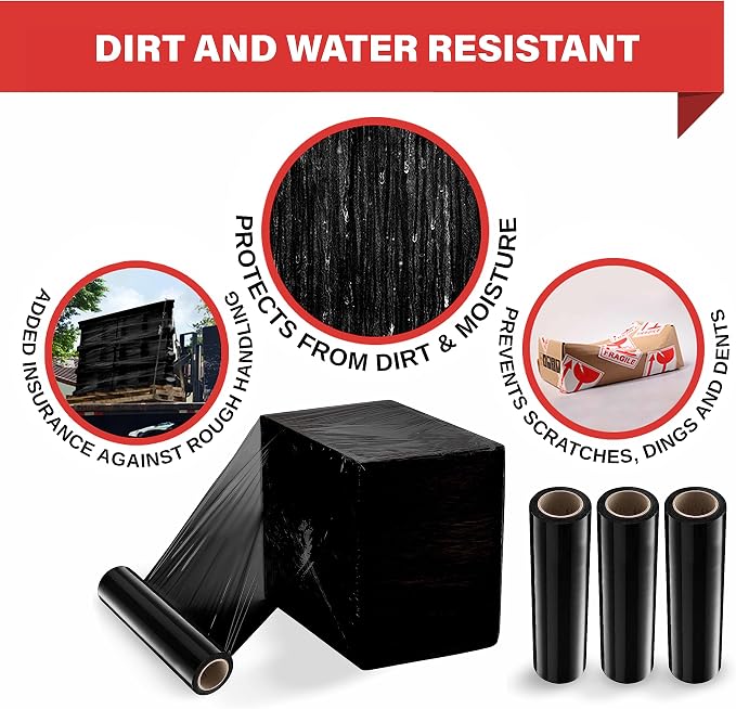 Black Industrial Strength Extra Thick 4 Pack 17.5" 1100 SqFt 80 Gauge Shrink - Image 7