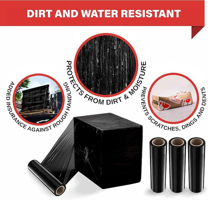 Black Industrial Strength Extra Thick 4 Pack 17.5" 1100 SqFt 80 Gauge Shrink - Image 7