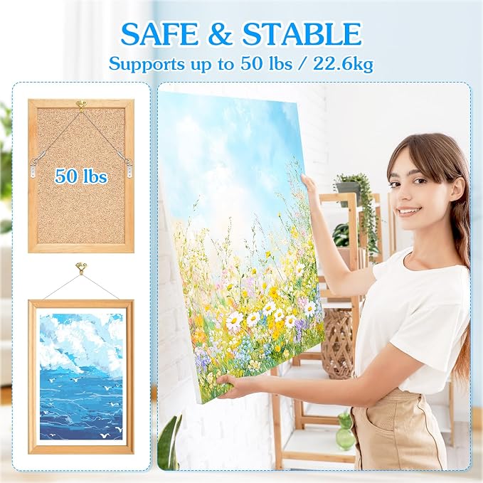 2 Pack Picture Hanging Wire Kit, Heavy Duty Picture Wire Kit - Image 2