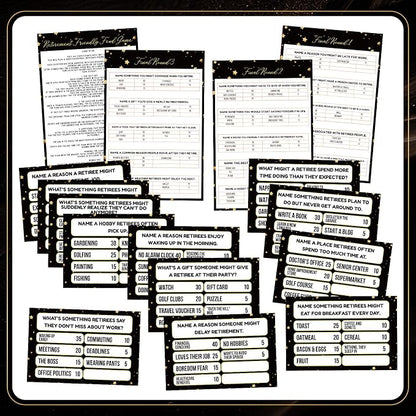 20 Pcs Retirement Friendly Feud Game Set Retirement Party Game Trivia Quiz - Image 4
