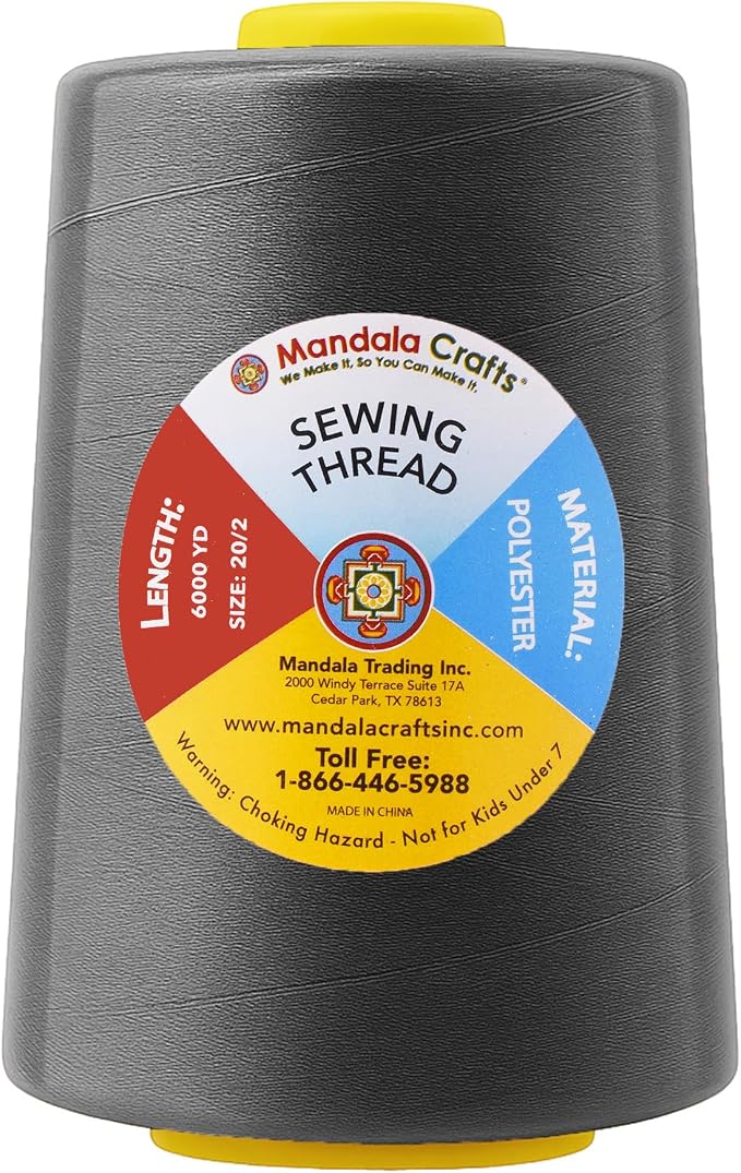 Mandala Crafts 4 Pack of Serger Threads Cones Spools - Image 4