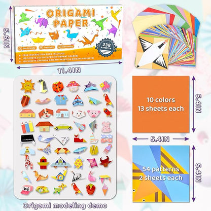 MOBYKE 238 Sheets Origami Paper, Oragami kit - Image 2