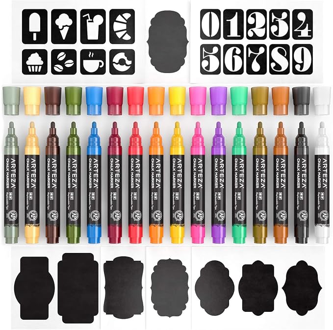 ARTEZA Pastel Liquid Chalk Markers, Water Based Pens - Image 5