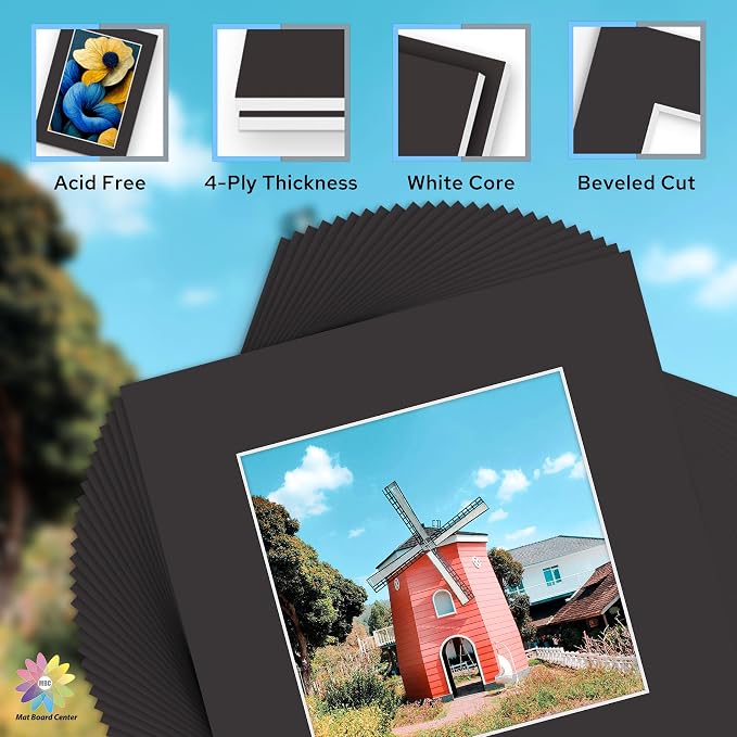 Mat Board Center, 12x12 for 8x8 Black Mat Kit - Image 3