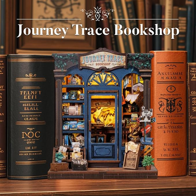Fsolis Book Nook Kit, DIY Miniature Scene House Kit - Image 3