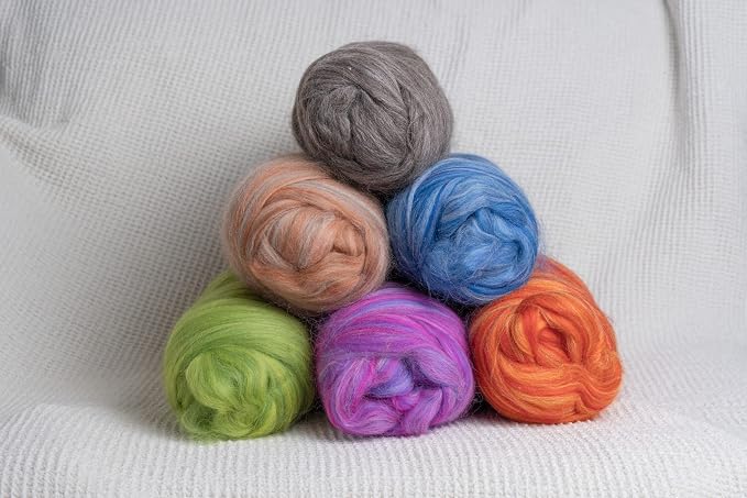 Kondoos Multi Colored Natural Wool roving, 1 lb. Best Wool - Image 6