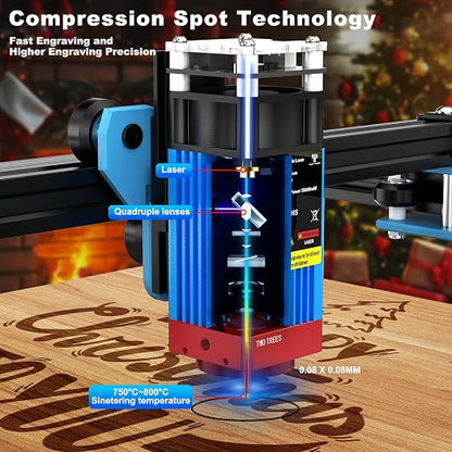 TTS-55 PRO 5500mW Laser Engraver Machine Laser Cutter Laser Cutting Engraving - Image 7