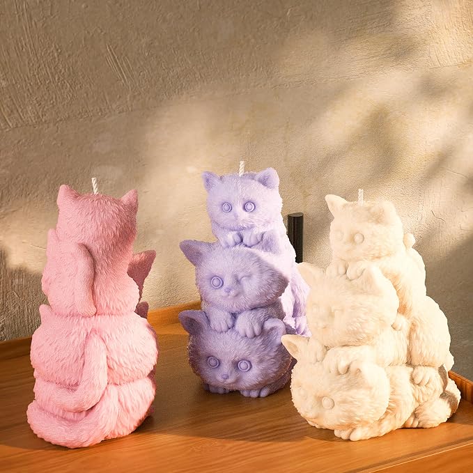 Cat Cylinder Mold Cat Candle - Image 7