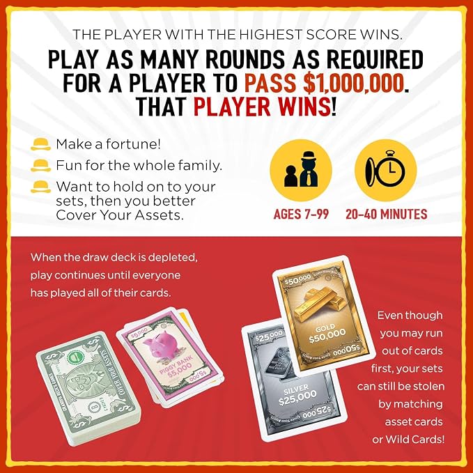 Grandpa Beck's Games Cover Your Assets Card Game | from The Creators of Skull - Image 8
