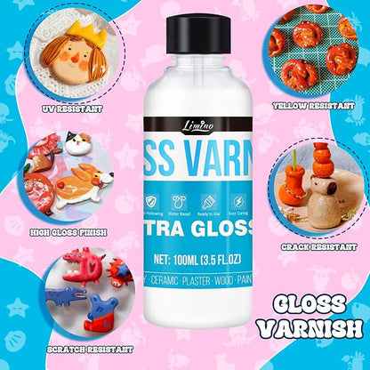 Air Dry Clay Varnish - 200ml Clay Glaze - Image 3