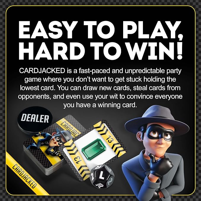 CARDJACKED Party Game – 4-10 Players, Ages 8+, 20+ Minutes – Family-Friendly - Image 3