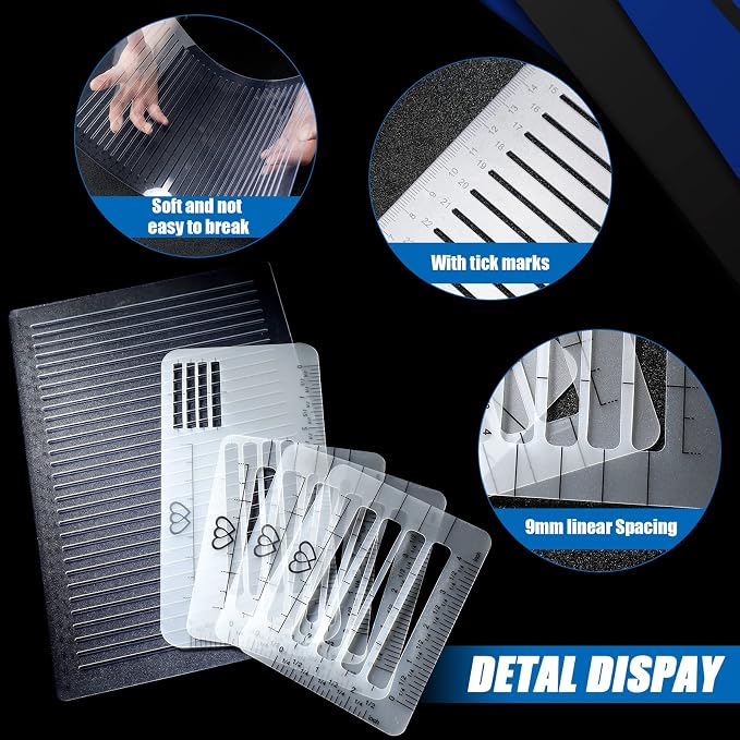 5 Pack Straight Line Stencil for Journaling and Envelope Addressing Guide - Image 6
