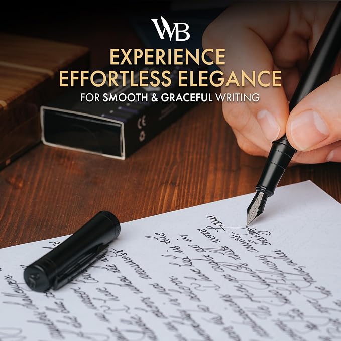 Wordsworth & Black Fountain Pen Set, Extra Fine Nib, Includes 24 Pack Ink - Image 2