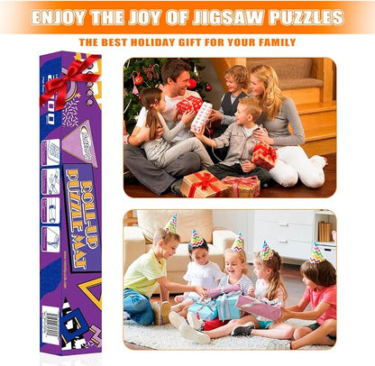 Nattork Jigsaw Puzzle Mat Roll Up，Portable Saver Pad Up to 2000 Pieces，with - Image 7