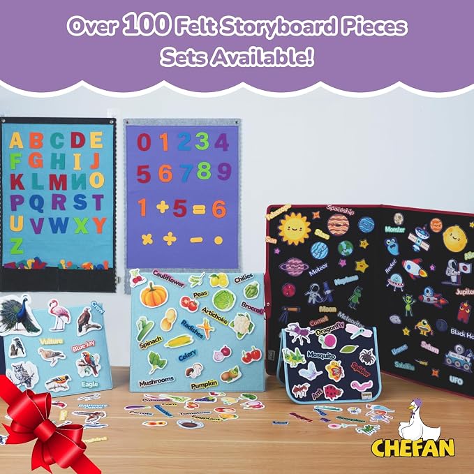 CHEFAN Felt Numbers for Kids, Board Pieces, Precut Story Pieces, Number - Image 6