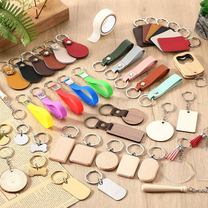 Tondiamo 122 Pcs Laser Engraving Blanks Keychains Bulk Laser Cutting Engraving - Image 4