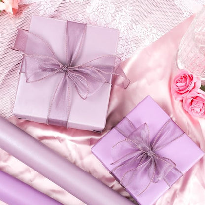 NESCCI Lavender Color Matte Wrapping Paper, Solid Color Pearly-Lustre Paper - Image 5