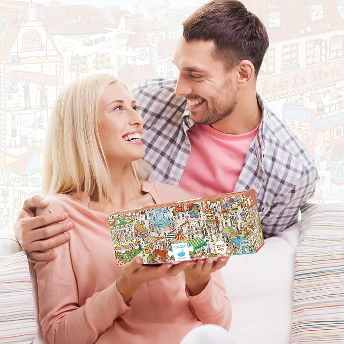 MOMIBOOK Puzzles for Adults 1000 Pieces Jigsaw Puzzles of Weekends in a Small - Image 7