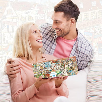 MOMIBOOK Puzzles for Adults 1000 Pieces Jigsaw Puzzles of Weekends in a Small - Image 7