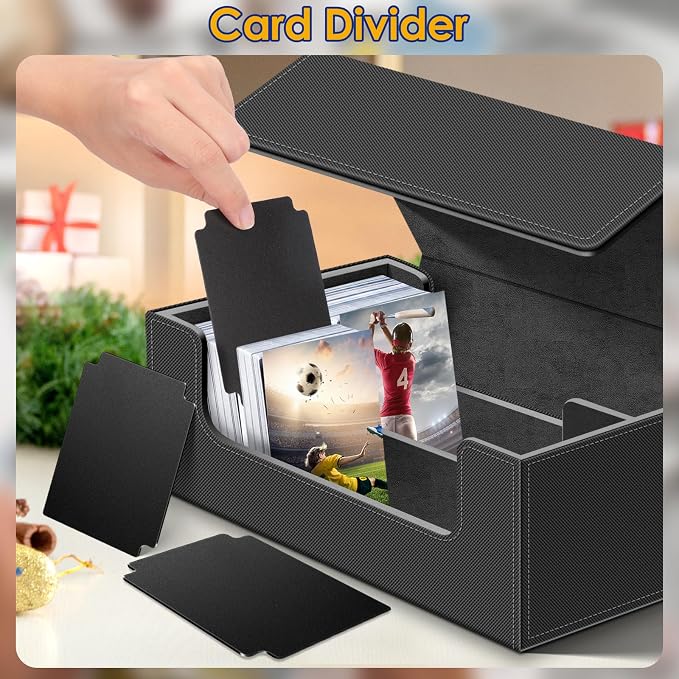 1200+ Card Deck Case for Trading Cards, Leather Commander Card Storage Box - Image 6
