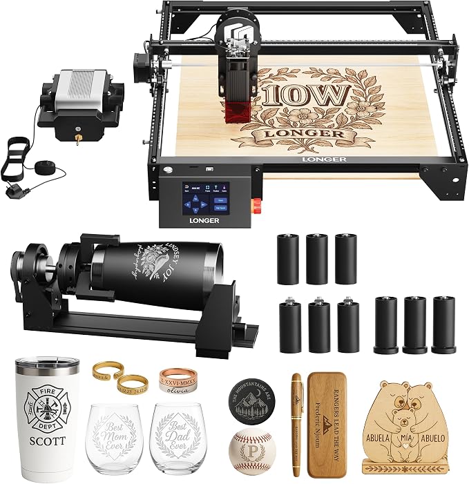 LONGER Laser Engraver Ray5 10000mW Engraver Machine DIY CNC Laser Cutter Tool by HOME