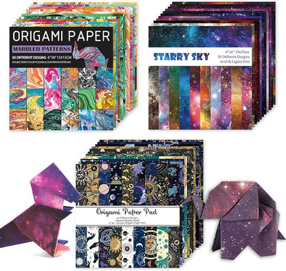Origami 6x6 Paper Kit 150 Sheets 150 Vivid Colors Double Sided Same Printed by Wanshui