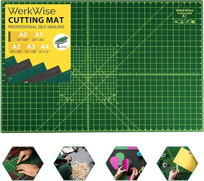 Thickness-Upgraded 24" x 36" Self Healing Sewing Mat, WerkWise Rotary Cutting by Unknown