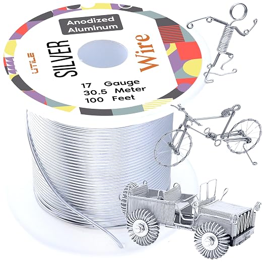 UTILE Armature Aluminum Wire 100 ft 17 Gauge 1.4 mm Anodized Craft Bendable by UTILE