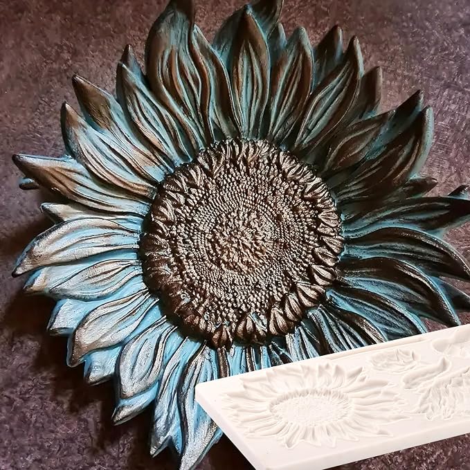 Oversized Sunflower Silicone Mold Leaves Cake Decoration Fondant Mold - Image 3