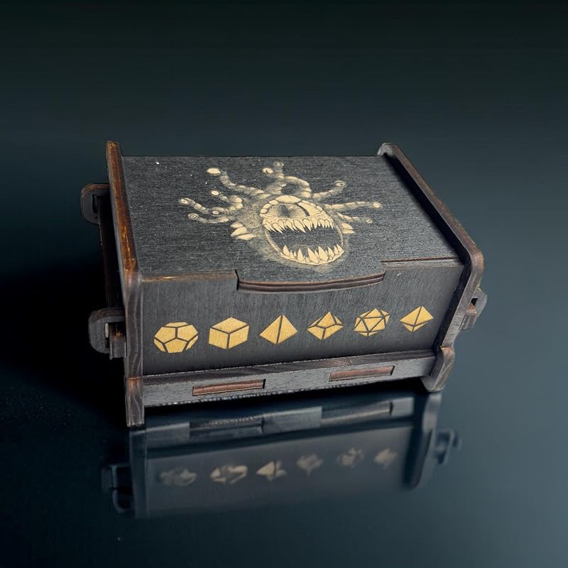 Dice Box - BLACK - 6x4x3 Also holds jewelry and great - Image 3