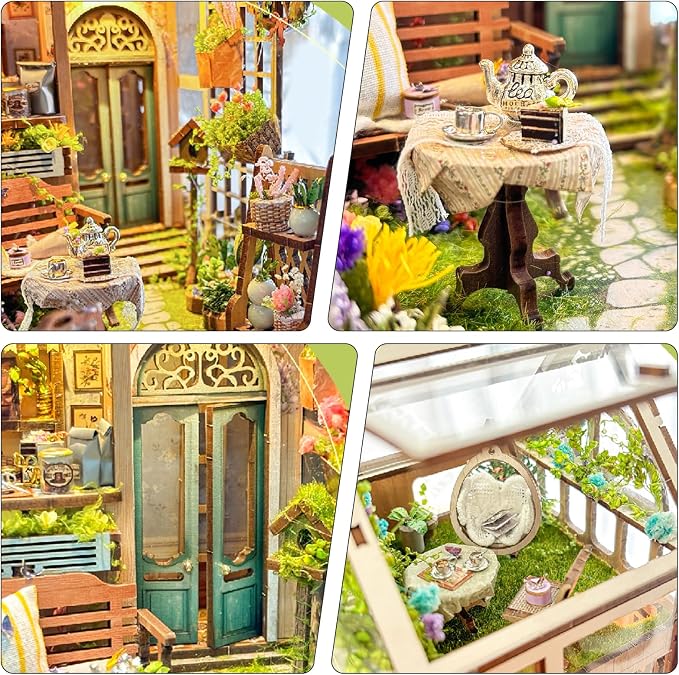 DIY Book Nook Kit, DIY Dollhouse Booknook Bookshelf Insert Decor, 3D Wooden - Image 2
